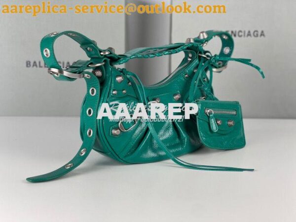 Replica Balenciaga Le Cagole XS S Shoulder Bag in Lambskin Jade Green 22