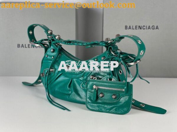 Replica Balenciaga Le Cagole XS S Shoulder Bag in Lambskin Jade Green 23