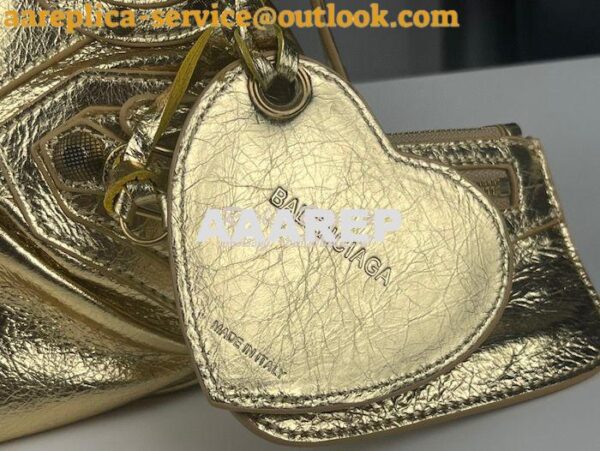 Replica Balenciaga Le Cagole XS S Shoulder Bag in Lambskin Metallic Go 14