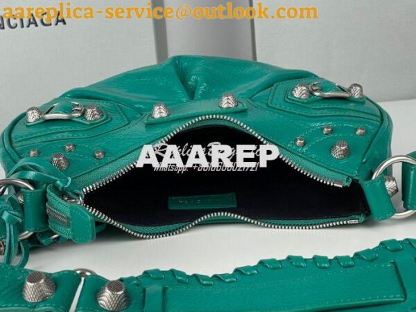 Replica Balenciaga Le Cagole XS S Shoulder Bag in Lambskin Jade Green 27