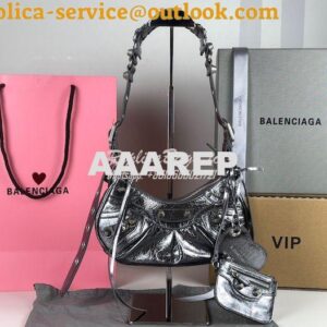 Replica Balenciaga Le Cagole XS S Shoulder Bag in Lambskin Metallic Si