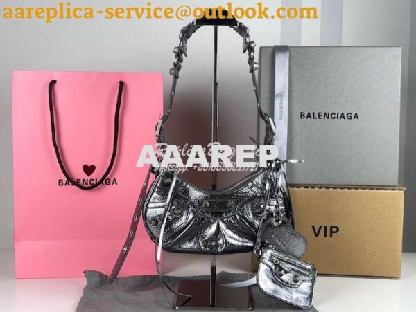 Replica Balenciaga Le Cagole XS S Shoulder Bag in Lambskin Metallic Si 3