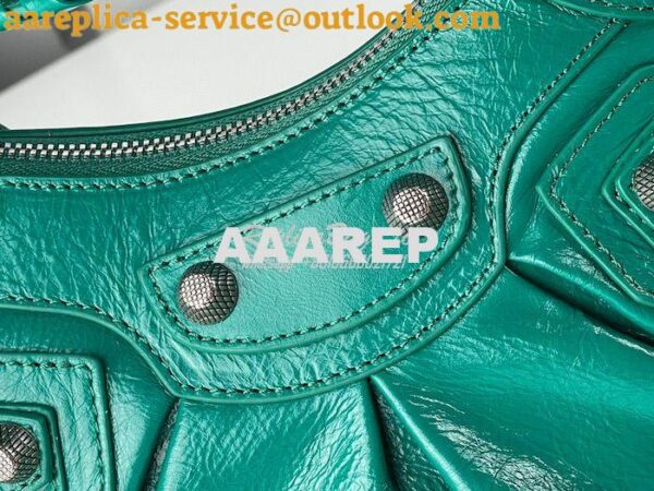 Replica Balenciaga Le Cagole XS S Shoulder Bag in Lambskin Jade Green 29