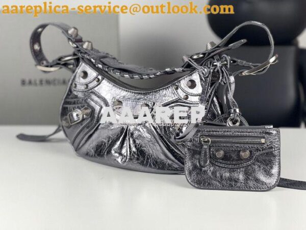 Replica Balenciaga Le Cagole XS S Shoulder Bag in Lambskin Metallic Si 5