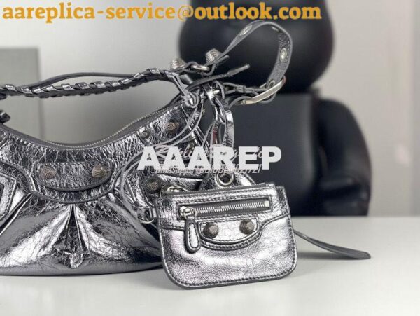 Replica Balenciaga Le Cagole XS S Shoulder Bag in Lambskin Metallic Si 6