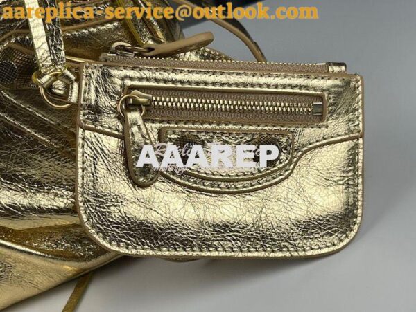 Replica Balenciaga Le Cagole XS S Shoulder Bag in Lambskin Metallic Go 22