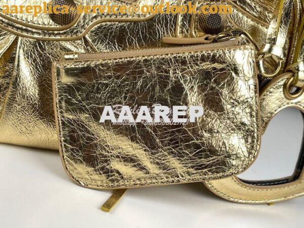 Replica Balenciaga Le Cagole XS S Shoulder Bag in Lambskin Metallic Go 23