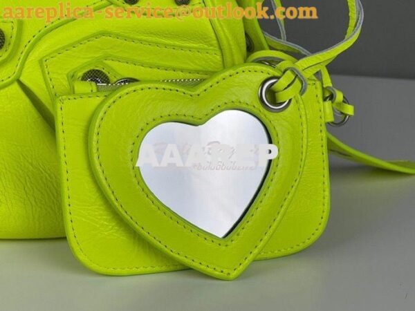 Replica Balenciaga Le Cagole XS S Shoulder Bag in Lambskin Neon Yellow 16