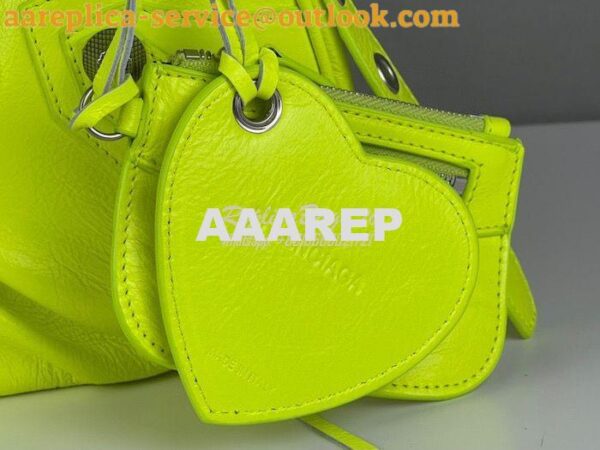 Replica Balenciaga Le Cagole XS S Shoulder Bag in Lambskin Neon Yellow 17