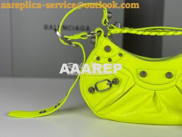 Replica Balenciaga Le Cagole XS S Shoulder Bag in Lambskin Neon Yellow 20