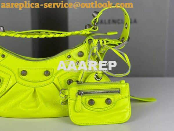 Replica Balenciaga Le Cagole XS S Shoulder Bag in Lambskin Neon Yellow 21