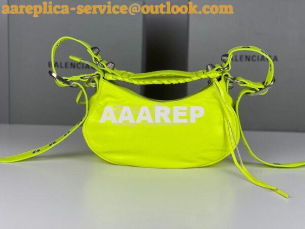 Replica Balenciaga Le Cagole XS S Shoulder Bag in Lambskin Neon Yellow 23