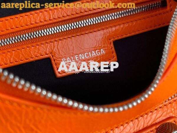 Replica Balenciaga Le Cagole XS S Shoulder Bag in Lambskin Orange 6713 12