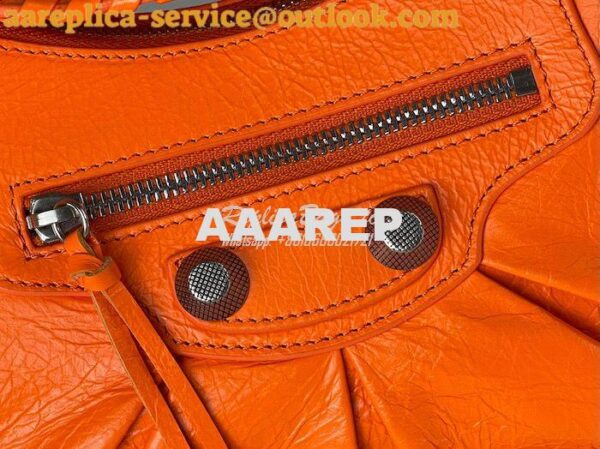 Replica Balenciaga Le Cagole XS S Shoulder Bag in Lambskin Orange 6713 14