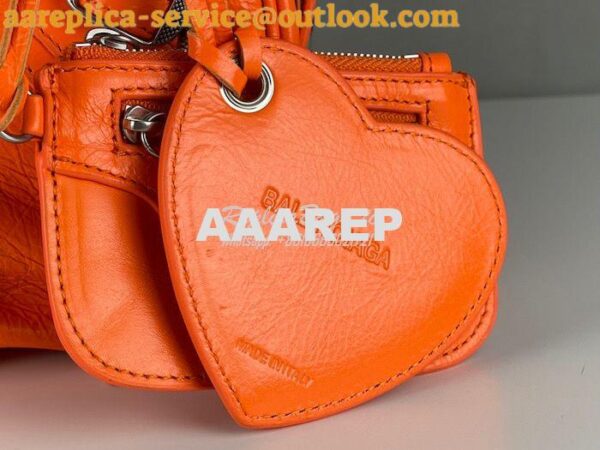 Replica Balenciaga Le Cagole XS S Shoulder Bag in Lambskin Orange 6713 15