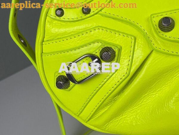 Replica Balenciaga Le Cagole XS S Shoulder Bag in Lambskin Neon Yellow 27