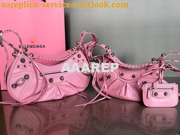 Replica Balenciaga Le Cagole XS S Shoulder Bag in Lambskin Pink 671307 3