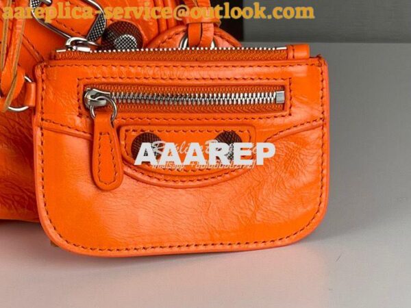 Replica Balenciaga Le Cagole XS S Shoulder Bag in Lambskin Orange 6713 17