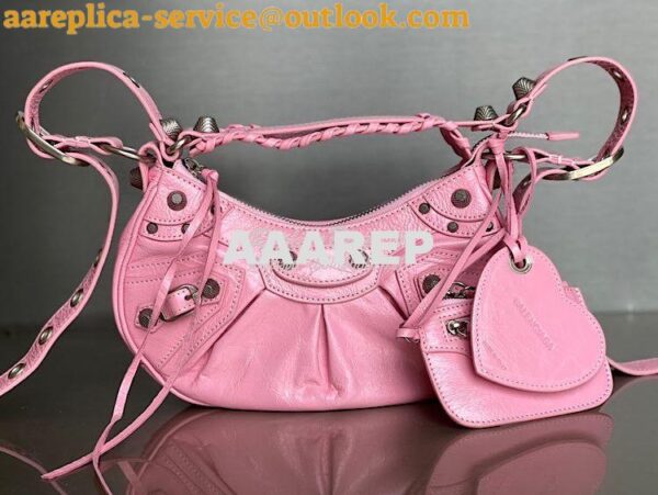 Replica Balenciaga Le Cagole XS S Shoulder Bag in Lambskin Pink 671307 4