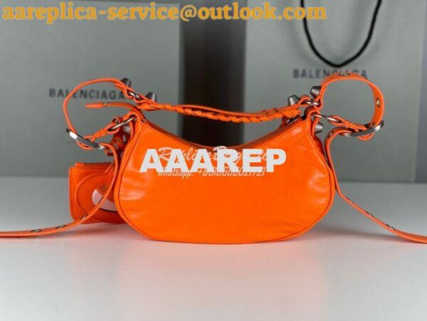 Replica Balenciaga Le Cagole XS S Shoulder Bag in Lambskin Orange 6713 26