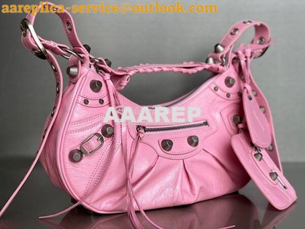 Replica Balenciaga Le Cagole XS S Shoulder Bag in Lambskin Pink 671307 13