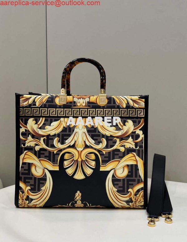 Replica Fendi 8BH386 Sunshine Medium Tote Bag Multicolor 3