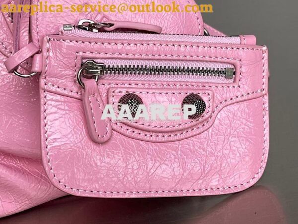 Replica Balenciaga Le Cagole XS S Shoulder Bag in Lambskin Pink 671307 15