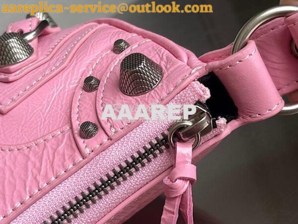 Replica Balenciaga Le Cagole XS S Shoulder Bag in Lambskin Pink 671307 16