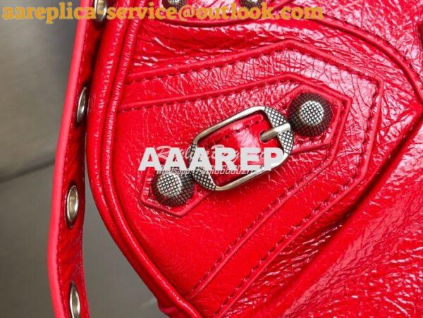 Replica Balenciaga Le Cagole XS S Shoulder Bag in Lambskin Red 6713071 11