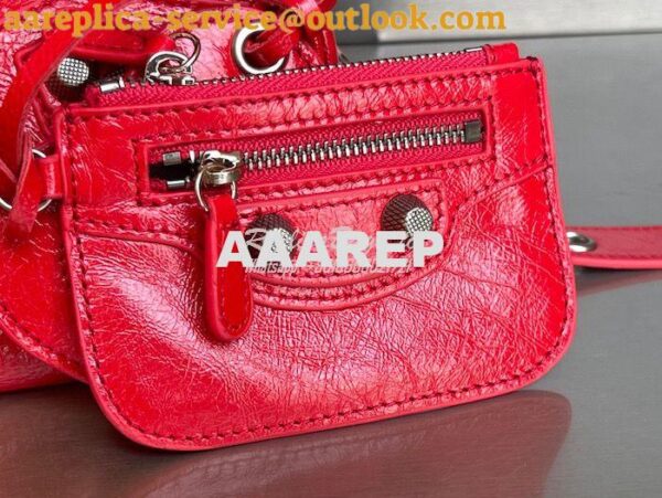 Replica Balenciaga Le Cagole XS S Shoulder Bag in Lambskin Red 6713071 14