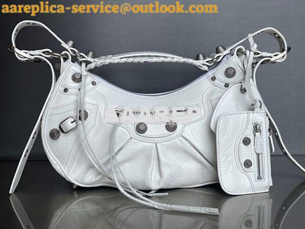 Replica Balenciaga Le Cagole XS S Shoulder Bag in Lambskin White 67130 3