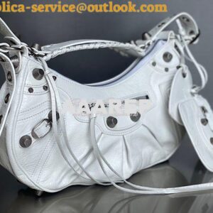 Replica Balenciaga Le Cagole XS S Shoulder Bag in Lambskin White 67130 2