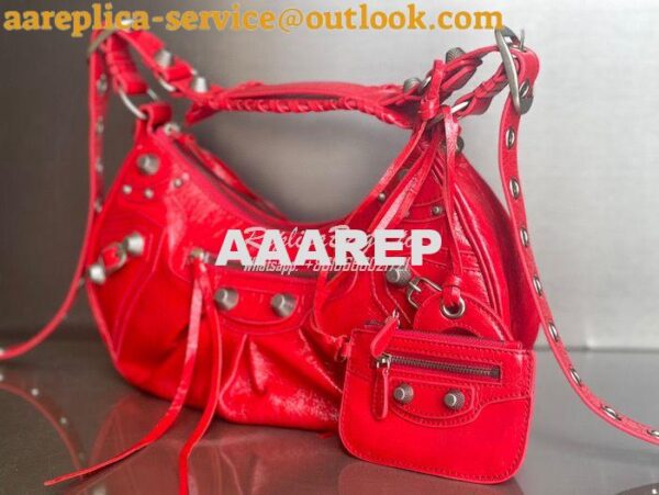 Replica Balenciaga Le Cagole XS S Shoulder Bag in Lambskin Red 6713071 17