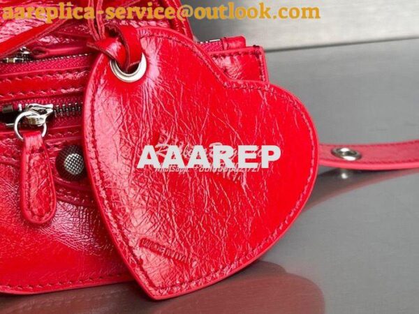 Replica Balenciaga Le Cagole XS S Shoulder Bag in Lambskin Red 6713071 20