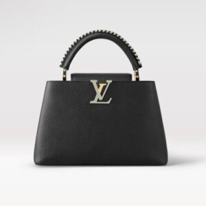 Replica Louis Vuitton Capucines MM LV Bag Etain Metallic Gray M21121