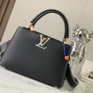 Replica Louis Vuitton Capucines MM LV Bag Etain Metallic Gray M21121 2