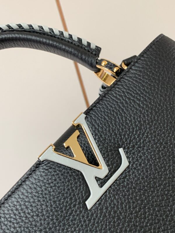 Replica Louis Vuitton Capucines MM LV Bag Etain Metallic Gray M21121 8