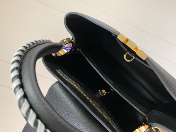 Replica Louis Vuitton Capucines MM LV Bag Etain Metallic Gray M21121 11