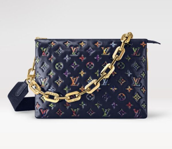 Replica Louis Vuitton Coussin MM LV Bag Navy Blue M21204 3