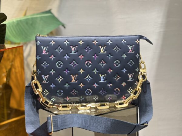 Replica Louis Vuitton Coussin MM LV Bag Navy Blue M21204 4