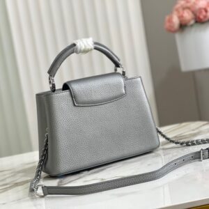 Replica Louis Vuitton Capucines BB LV Bag Etain Metallic Gray M21102 2