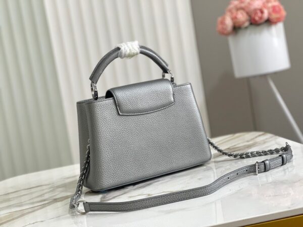 Replica Louis Vuitton Capucines BB LV Bag Etain Metallic Gray M21102 4