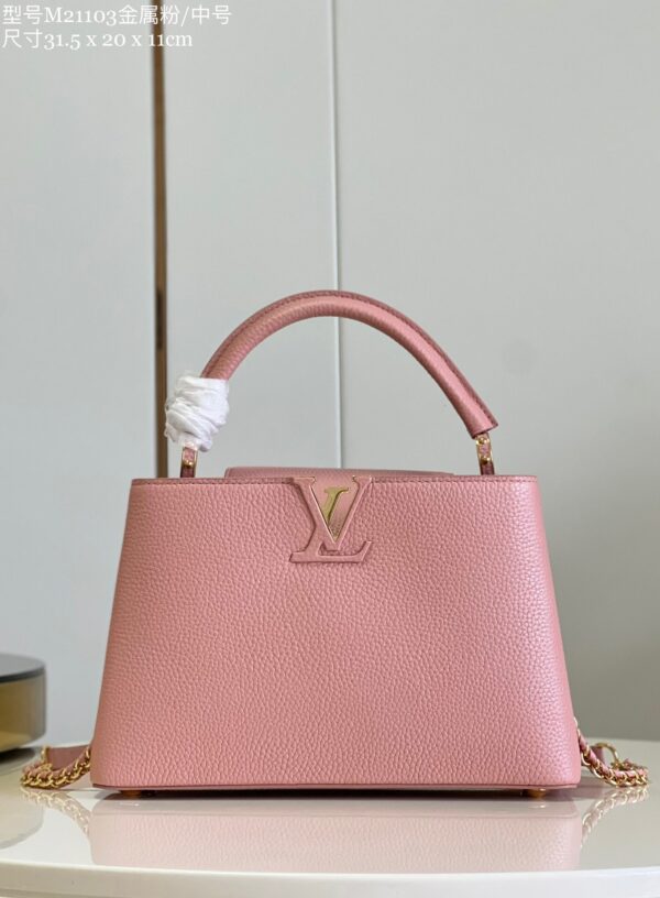 Replica Louis Vuitton Capucines BB LV Bag Pearly Pink M21103 4