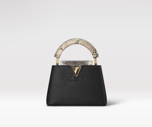 Replica Louis Vuitton Capucines Mini LV Bag Black N96467 3