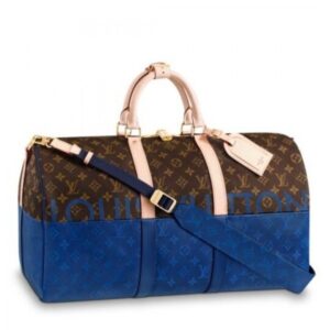 Replica Louis Vuitton Keepall Bandouliere 50 Monogram Pacific Blue M43861