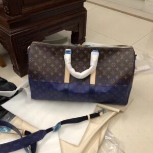 Replica Louis Vuitton Keepall Bandouliere 50 Monogram Pacific Blue M43861 2