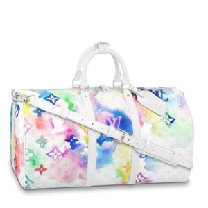 Replica Louis Vuitton Keepall Bandouliere 50 Monogram Watercolor Multico M45758