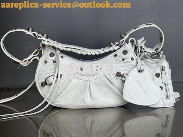 Replica Balenciaga Le Cagole XS S Shoulder Bag in Lambskin White 67130 11