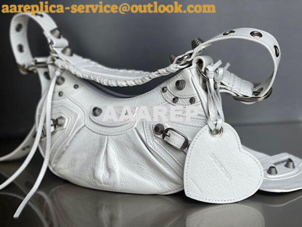 Replica Balenciaga Le Cagole XS S Shoulder Bag in Lambskin White 67130 13