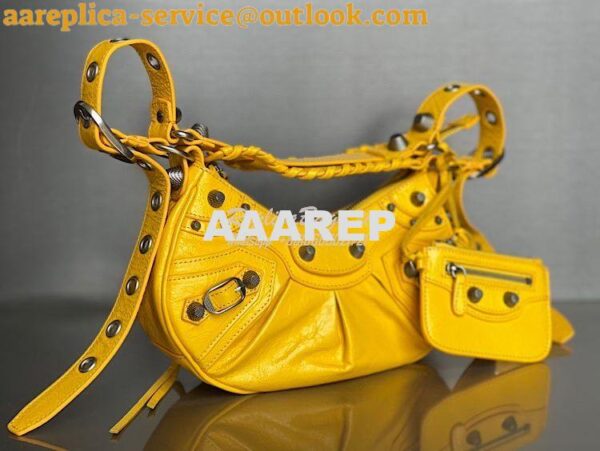 Replica Balenciaga Le Cagole XS S Shoulder Bag in Lambskin Yellow 6713 5